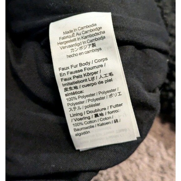 J.Crew Cropped Full Zip Sherpa Black Bomber Jacket BW069 Women's M - Picture 4 of 7